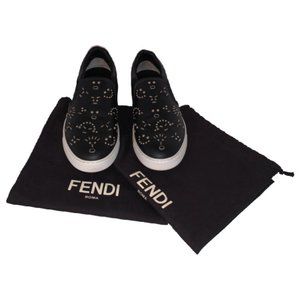 Fendi Faces Studded Slip-On's - Size 7E